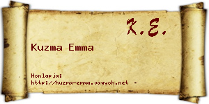 Kuzma Emma névjegykártya
