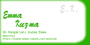 emma kuzma business card